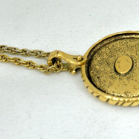 Kirks Folly Vintage Two Tone Seaview Moon Face Necklace Enhancer - Picture 7 of 7